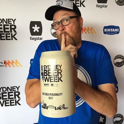 Love it - Mr Beer Personality for 201 , Pat McInerney from @willietheboatman celebrating his win at the @sydney_beer_week awards