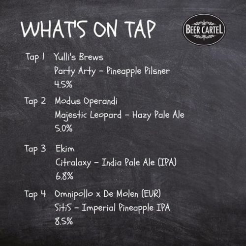 Now pouring on Growlers @ Beer Cartel HQ