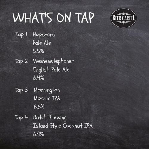 Now pouring on Growlers @ Beer Cartel HQ for the long weekend