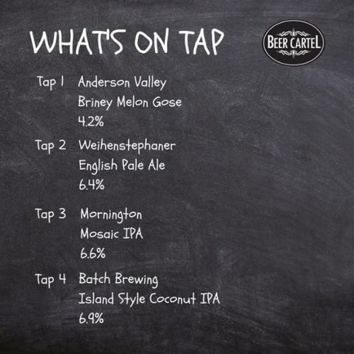 Now pouring on Growlers @ Beer Cartel HQ