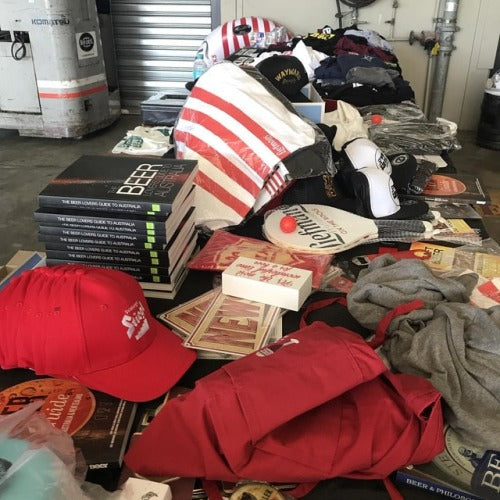 Still got a heap of merch at our Beer + Merch Fest.