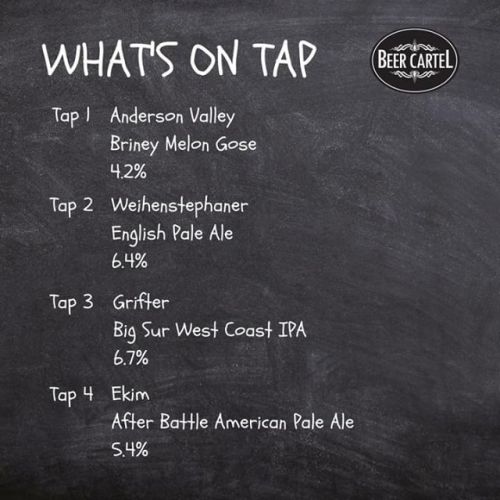 Now pouring on Growlers @ Beer Cartel HQ