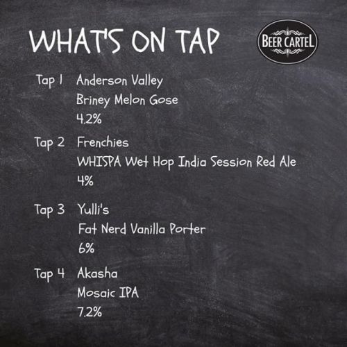 Now pouring on Growlers @ Beer Cartel HQ