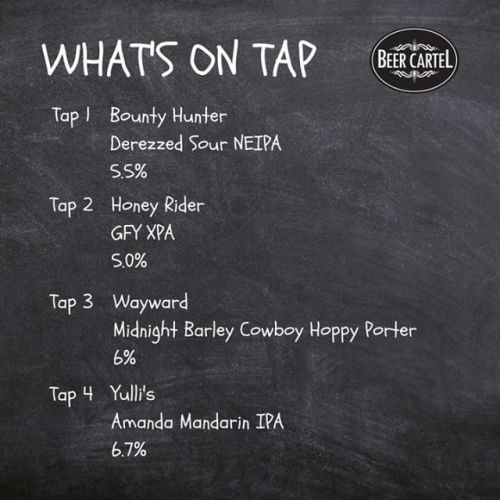 Now pouring on Growlers @Beer Cartel HQ