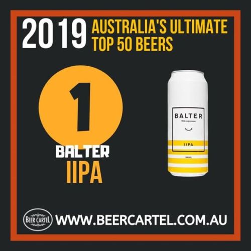 NUMBER 1 in Australia’s Ultimate Top 50 Beers for 2019: Balter IIPA⠀