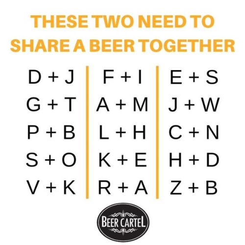 Let your buddy know it’s time to catch up for a beer!