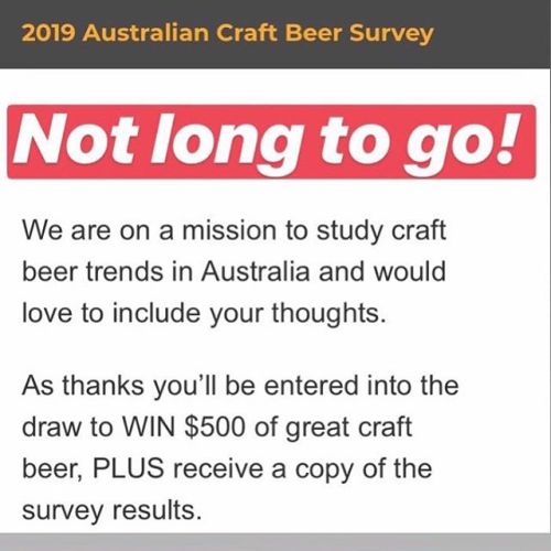 The countdown is on to this year’s 2019 Australian Craft Beer Survey.