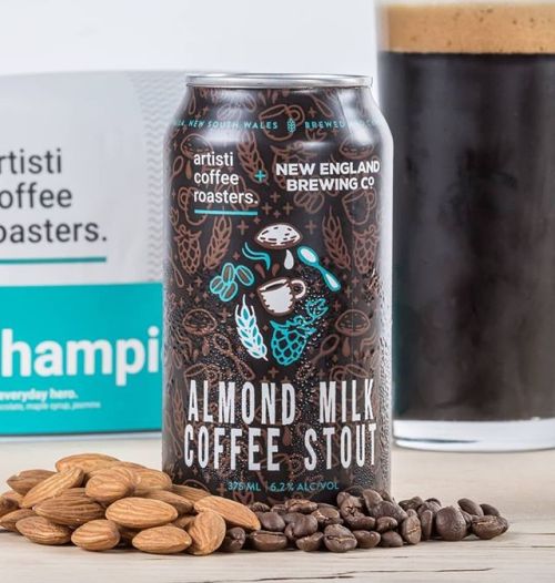 New England Almond Milk Coffee Stout⠀