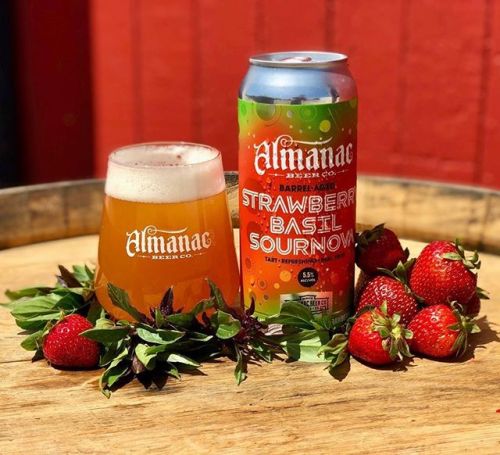 Almanac Beer Strawberry Basil Sournova Barrel-Aged Sour Ale⠀