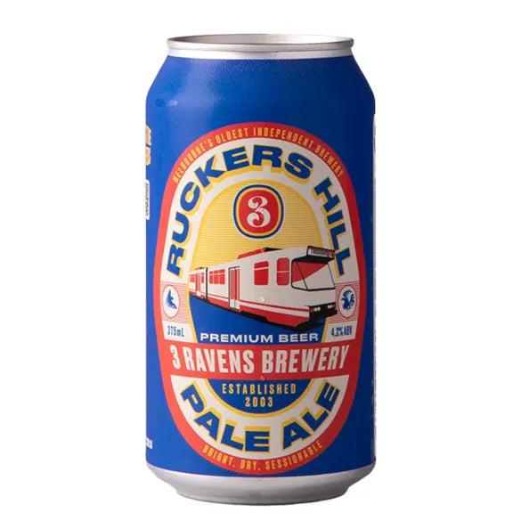 3 Ravens Ruckers Hill Pale Ale 375ml Can Single Craft Beer 3 Ravens Brewery