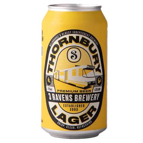 3 Ravens Thornbury Lager 375ml Can Single Craft Beer 3 Ravens Brewery