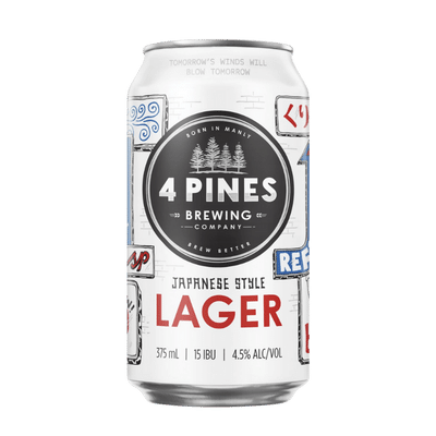 4 Pines Japanese Style Lager 375ml Can Craft Beer 4 Pines Brewing Company