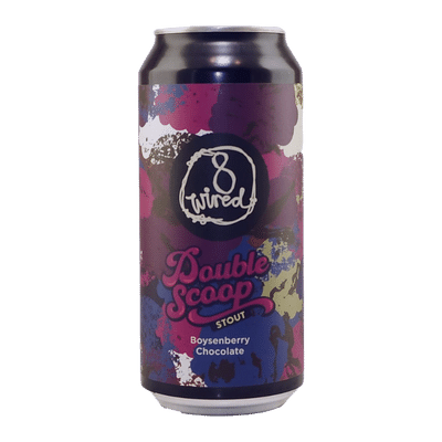 8 Wired Double Scoop Boysenberry & Chocolate Stout 440ml Can Craft Beer 8 Wired Brewing