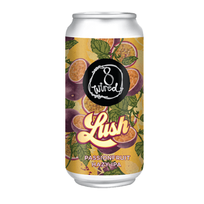 8 Wired Lush Passionfruit Hazy IPA Craft Beer 8 Wired Brewing