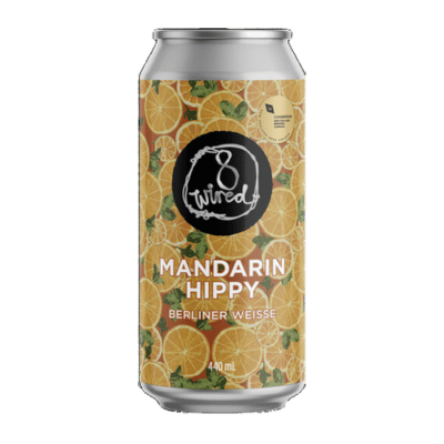 8 Wired Mandarin Hippy Berliner Weisse 440ml Can Craft Beer 8 Wired Brewing