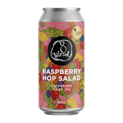 8 Wired Raspberry Hop Salad Hazy IPA 440ml Can Craft Beer 8 Wired Brewing