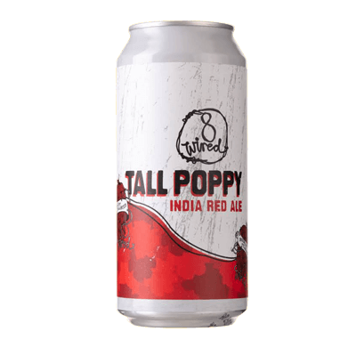 8 Wired Tall Poppy India Red Ale 440m Can Craft Beer 8 Wired Brewing