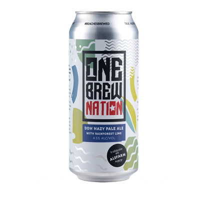 One Brew Nation/Alefarm DDH Hazy Pale Ale with Rainforest Lime