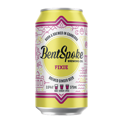 BentSpoke Fixie Brewed Ginger Beer 375ml Can