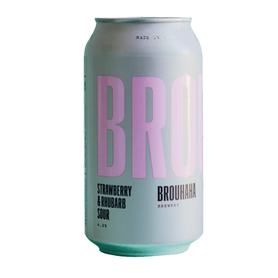Brouhaha Strawberry and Rhubarb Sour Craft Beer Brouhaha Brewery
