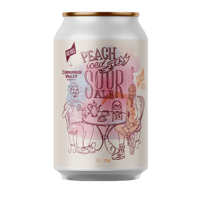 Revel/Currumbin Valley Peach Iced Tea Sour Ale 375ml Can Craft Beer Revel Brewing Co