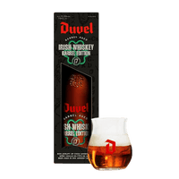 Duvel Barrel Aged Batch 7 Irish Whiskey Edition 750ml Bottle and Tasting Glass