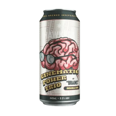 Hawkers Cinematic Power Trio The Brains Hazy IPA 440ml Can Craft Beer Hawkers