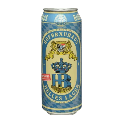 Hofbrau Helles Lager 500ml Can