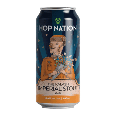 Hop Nation The Kalash 2025 Bourbon Barrel Aged Russian Imperial Stout 440ml Can