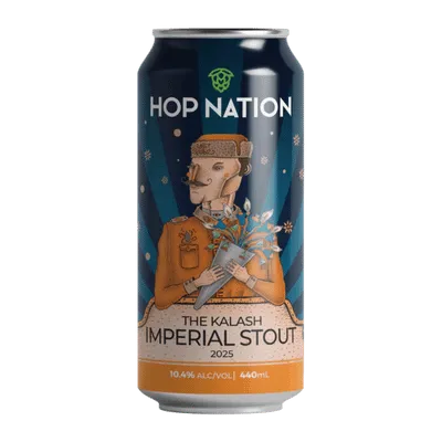 Hop Nation The Kalash 2025 Bourbon Barrel Aged Russian Imperial Stout 440ml Can
