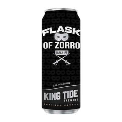 King Tide Flask Of Zorro Black IPA 500ml Can