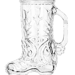 Libbey Beer Boot Glass Mug Glassware Libbey