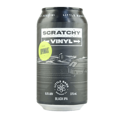Little Bang Scratchy Vinyl Lupomax Ed Black IPA 375ml Can