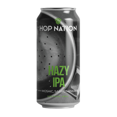 Hop Nation Hazy IPA w/ Mosaic, Sabro & Riwaka 440ml Can