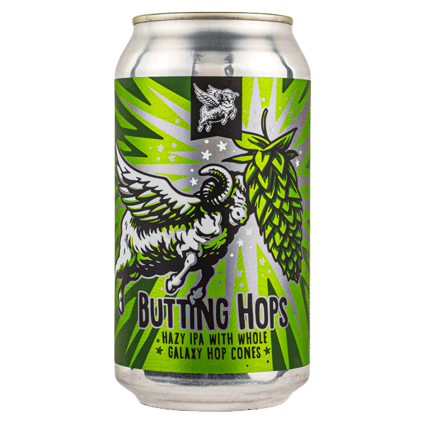 New England Butting Hops Whole Galaxy Hop Cone Hazy IPA 375ml Can