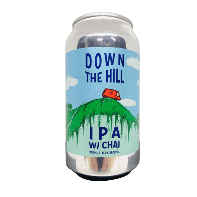 New England Down The Hill Hazy IPA with Chai Craft Beer New England Brewing Co.