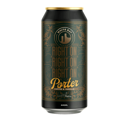 White Bay Right On Porter with Vanilla Beans & Coffee 440ml Can