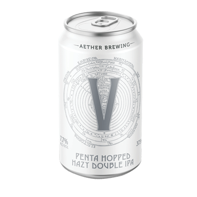 Aether V Penta Hopped Hazy Double IPA 375ml Can Craft Beer Aether Brewing Company