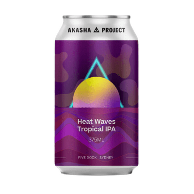 Akasha Heat Waves Tropical IPA 375ml Can Craft Beer Akasha Brewing Company