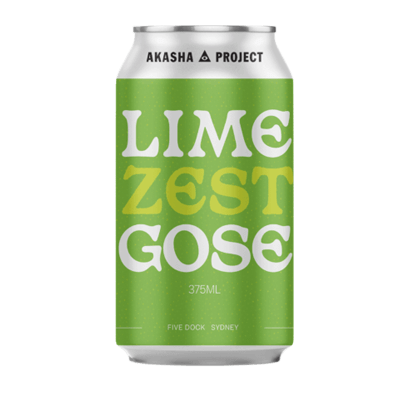Akasha Lime Zest Gose Sour Ale 375ml Can Craft Beer Akasha Brewing Company