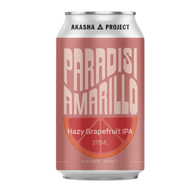 Akasha Paradisi Amarillo Hazy Grapefruit IPA 375ml Can Craft Beer Akasha Brewing Company