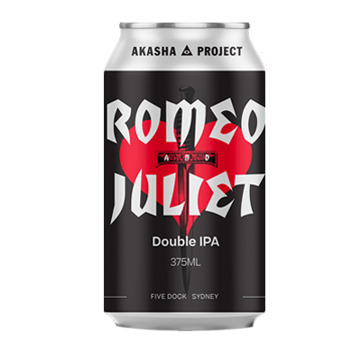 Akasha Romeo and Juliet Double IPA 375ml Can Craft Beer Akasha Brewing Company