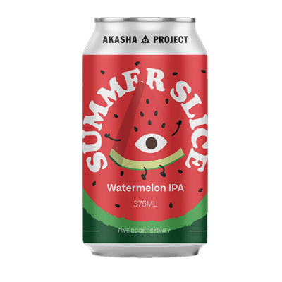 Akasha Summer Slice Watermelon IPA 375ml Can Craft Beer Akasha Brewing Company