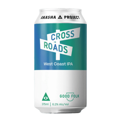 Akasha x Good Folk Crossroads West Coast IPA 375ml Can Craft Beer Akasha Brewing Company
