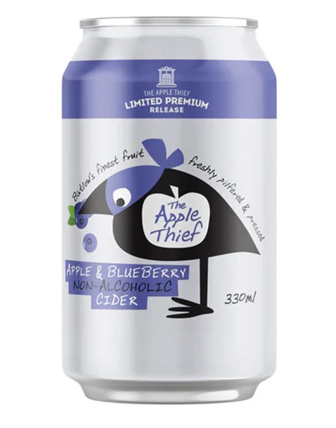 Apple Thief Pink Lady Non-Alcoholic Apple & Blueberry Cider - Cans Sans Drinks Bundle Beer Cartel