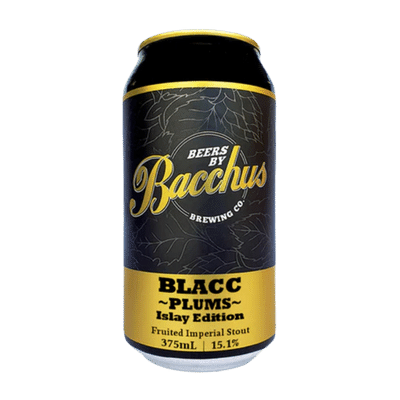 Bacchus BLACC ~PLUMS~ Islay Edition Fruited Imperial Stout 375ml Can Craft Beer Bacchus Brewing Co.