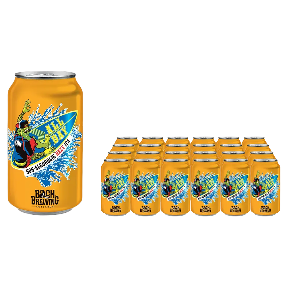 Bach Brewing All Day Non-Alcoholic Hazy IPA 330ml Pack of 24 Sans Drinks Bundle Beer Cartel