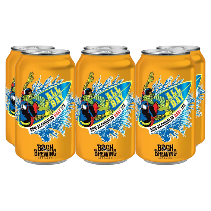 Bach Brewing All Day Non-Alcoholic Hazy IPA 330ml Pack of 6 Sans Drinks Bundle Beer Cartel