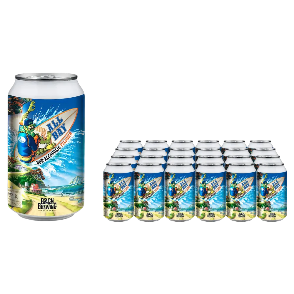 Bach Brewing All Day Non-Alcoholic Pilsner 330ml Pack of 24 Sans Drinks Bundle Beer Cartel