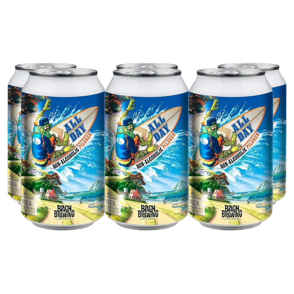 Bach Brewing All Day Non-Alcoholic Pilsner 330ml Pack of 6 Sans Drinks Bundle Beer Cartel